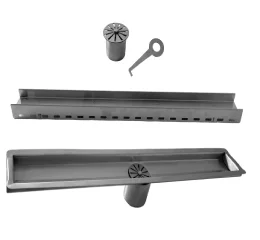 Ralo Linear Oculto Sifonado 50 cm x 6 cm Saída Central M1nox